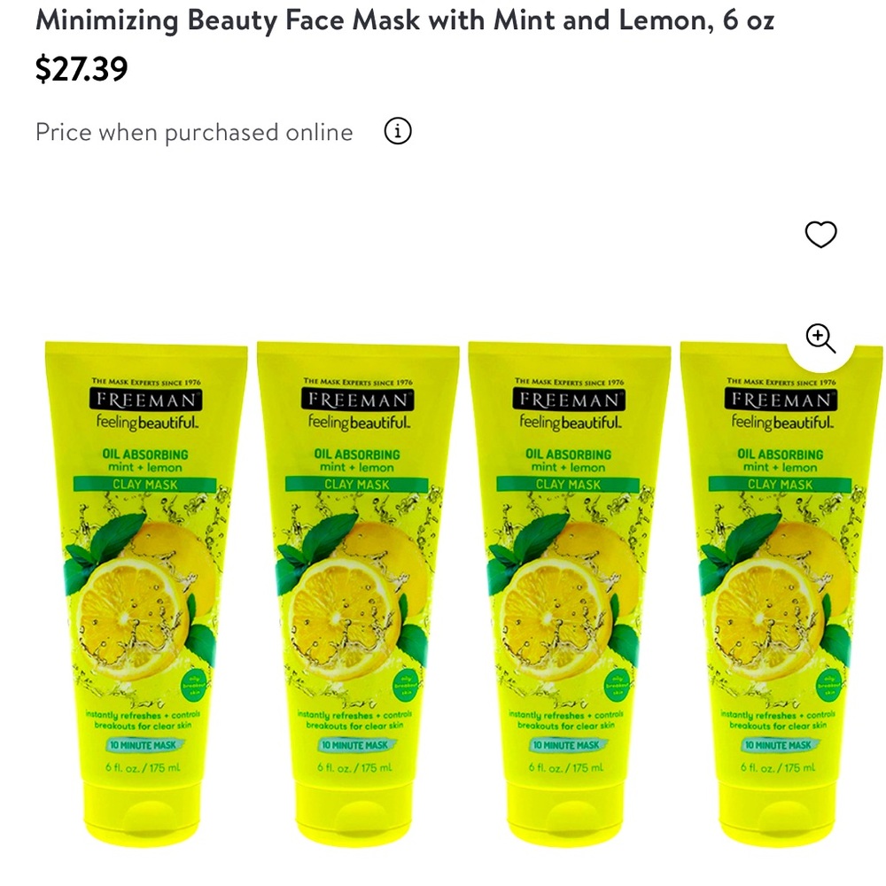 Freeman oil absorbing clay mask